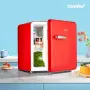 Минибар COMFEE 47L, Мини хладилник с компресор, Ретро дизайн, Червен, Бял , снимка 1