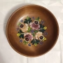 Винтидж ръчно рисувана дървена купа/чиния, снимка 6