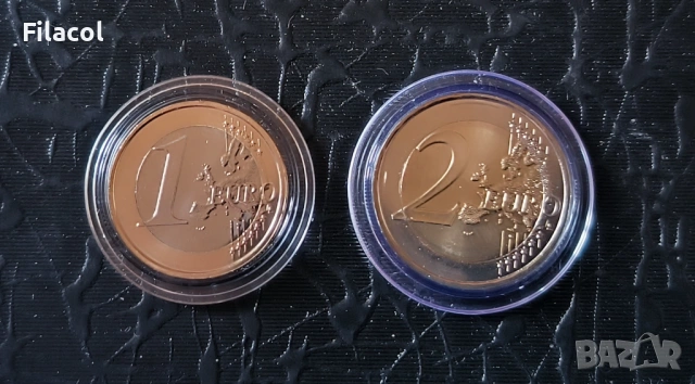 Монако 1 и 2 евро 2025 година UNC, снимка 2 - Нумизматика и бонистика - 54656732