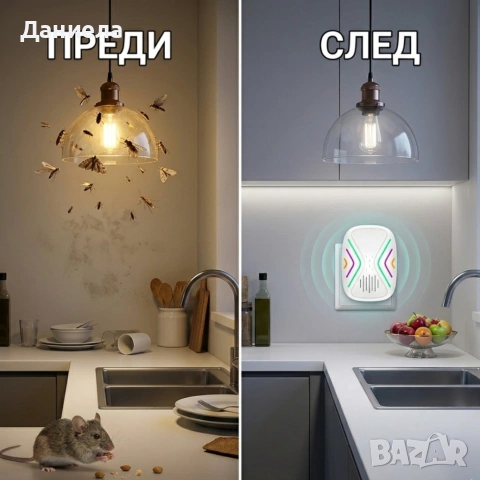 Ултразвуков репелент против гризачи и насекоми – защита до 130 м², снимка 4 - Други стоки за дома - 54412397