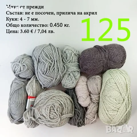Евтини прежди в малки количества - нови и остатъци, снимка 16 - Други - 52042357