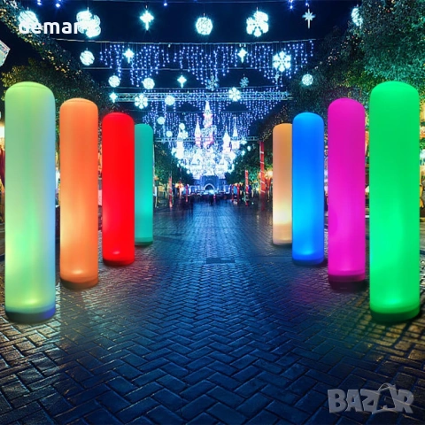 Надуваема осветителна LED колона, 16 цвята, (1 брой) (3 м), снимка 2 - Декорация за дома - 54015063