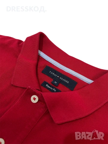 Tommy Hilfiger оригинална мъжка тениска с яка, M размер, снимка 4 - Тениски - 55230260