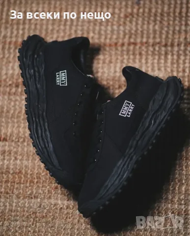 Maison Mihara Yasuhiro "LARRY" OG Sole Canvas Low-top Sneaker Black Дамски И Мъжки Маратонки К. ch49