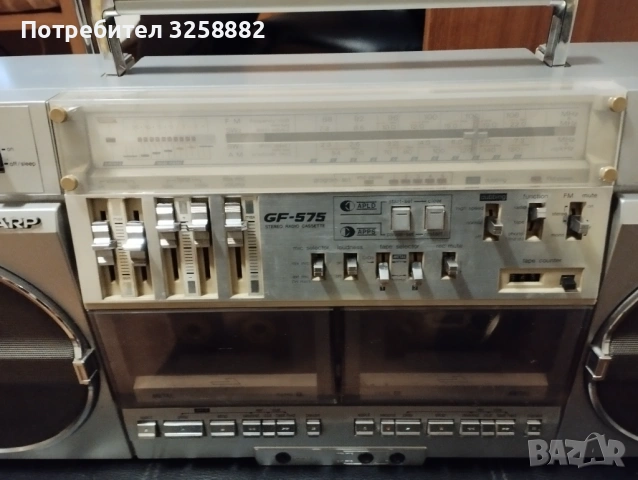 Радио касетофон SHARP GF-575, снимка 10 - Радиокасетофони, транзистори - 54602860