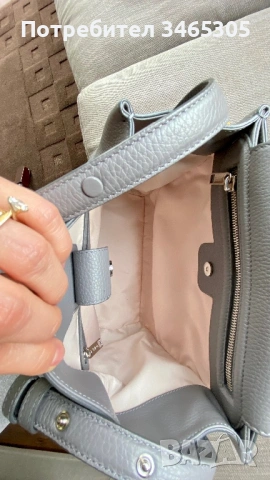 Tods дамска кожена чанта сива, снимка 4 - Чанти - 54663737