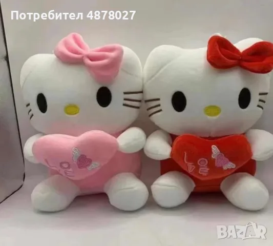 Мека плюшена играчка Hello K i t t y 25 см, снимка 2 - Плюшени играчки - 55538973