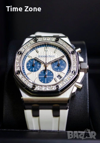 Audemars Piguet Royal Oak Offshore 37mm Rose Gold White Diamond Дамски Различни Цветове, снимка 10 - Дамски - 54047386