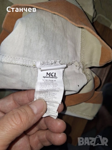 Мъжка памучна блуза на райета MCL Sportswear – размер XXL / 2XL, снимка 3 - Блузи - 55037109