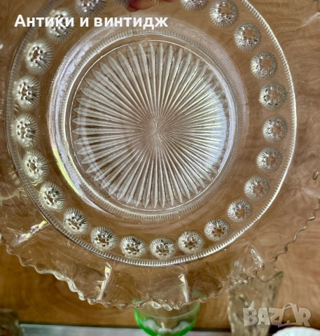 George Davidson glass ураново стъкло, снимка 2 - Други ценни предмети - 55081473