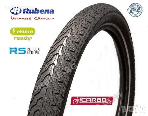 ГУМА ВЕЛО ВЪНШНА 20x2.35 (60-406 - 60/100-16) R28 DONKEY CARGO (RS) E-Bike с кант РУБЕНА/Mitas Чехия