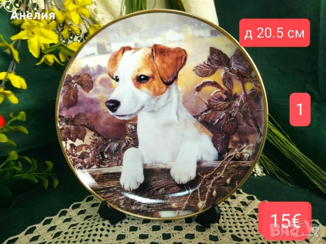 Чинии за стена Джак Ръсел , снимка 4 - Декорация за дома - 54254842