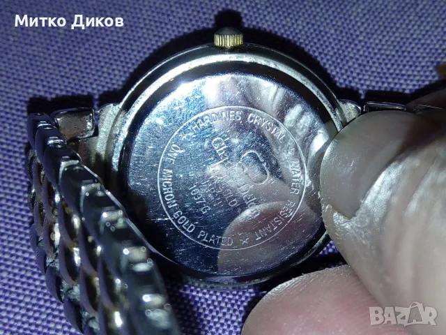 Charles Delon 1097 G japan movt Hardness crystal water resis. one micr. 24gold plated watch часовник, снимка 5 - Мъжки - 55604914