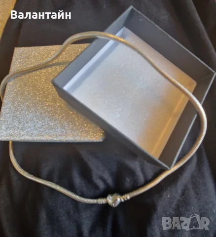 Сребърно колие PANDORA , снимка 3 - Колиета, медальони, синджири - 55592768