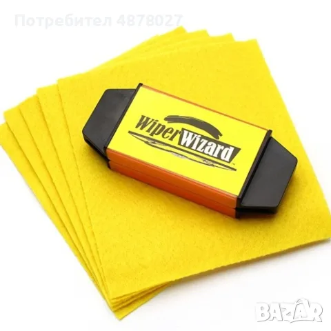 Стъклочистачка Wiper Wizard с 5 броя микрофибърни кърпички, снимка 5 - Мопове, кофи, четки и метли - 55500975