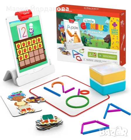 Osmo Little Genius Starter Kit, образователен STEM комплект, предназначен за деца на възраст 3-5 год