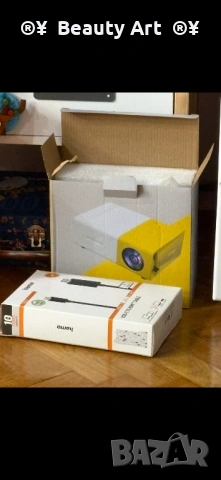 Мини видео проектор , LED , преносим с дистанционно , HDMI/USB