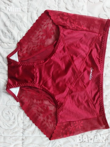 2XL Червена и черна сатенена бикина , снимка 8 - Бельо - 54984760