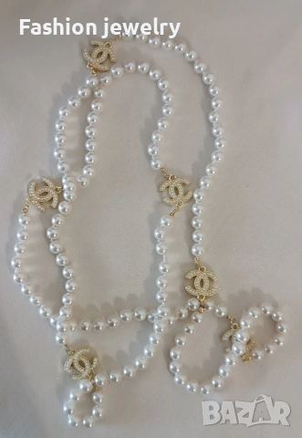 CHANEL дълги колиета, снимка 2 - Колиета, медальони, синджири - 54665095