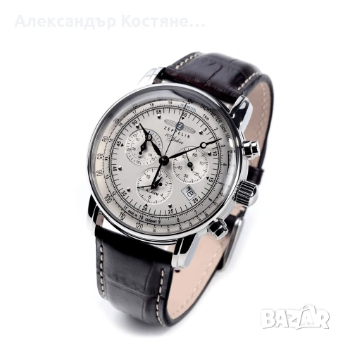 Нов часовник Zeppelin 7680-1 100 Years Zeppelin Chronograph - гаранция, снимка 2 - Мъжки - 55213798