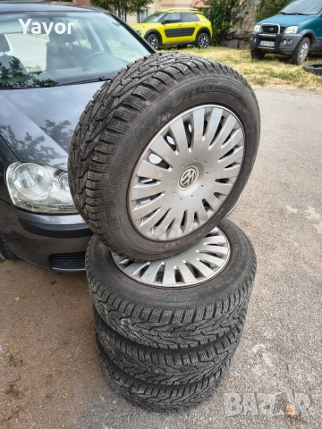  VW Джанти с гуми и тасове 16" 5x112 , снимка 2 - Гуми и джанти - 55108616