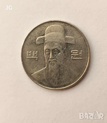 Монета от Корея 500 вона Корея Южна Корея 100 вона 2008 корейска монета, снимка 2 - Нумизматика и бонистика - 55645149