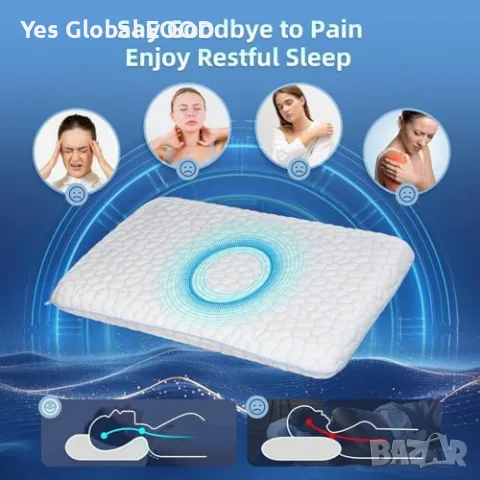 SUPA MODERN тънка Memory Foam възглавница 40x60 см – 5.7 см, снимка 9 - Възглавници - 55623079