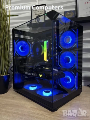 Панорамен геймърски компютър Ryzen 5500/RTX3060Ti/16 Ram/500 ssd/2TB HDD/550W Gold, снимка 2 - Геймърски - 54307076