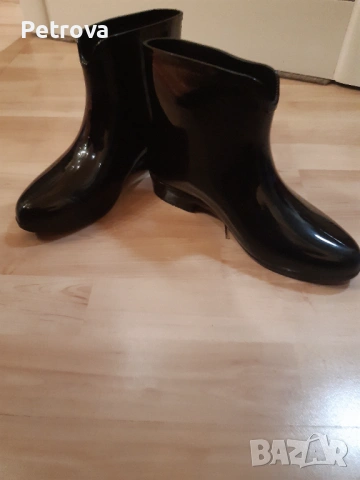 Гумени боти, черни , снимка 4 - Дамски боти - 53999297