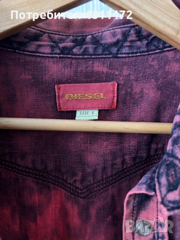 Diesel оригинална мъжка риза L / acid wash / premium модел, снимка 3 - Ризи - 54350068