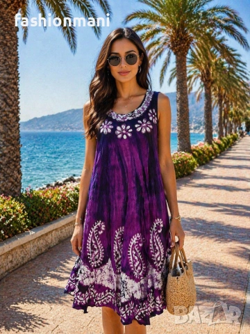 Индийски рокли 18 цвята – код 1397, снимка 3 - Рокли - 49665143