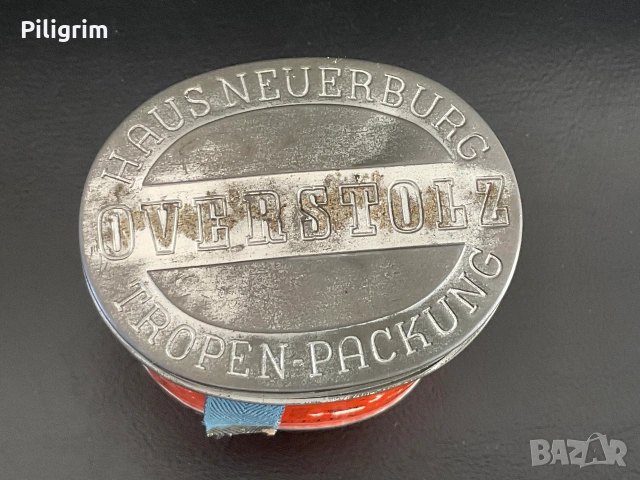 Кутия за цигари «Overstolz»,  Haus Neuerburg. Германия. 1950 г., снимка 5 - Антикварни и старинни предмети - 55234041