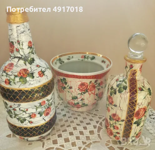 Ръчно изработени изделия с декупаж, снимка 12 - Декорация за дома - 55646635