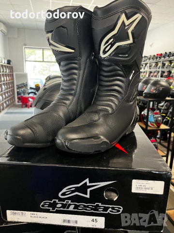 ТОП ЦЕНА Мото Ботуши за мотор ALPINESTARS SMX-S BLACK номер 45 , снимка 6 - Аксесоари и консумативи - 55055031