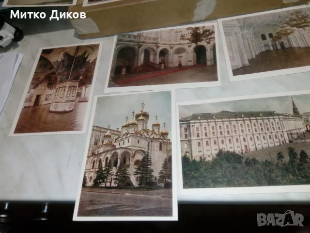 Кремъл 16 картички албум 1955г. 140х105мм, снимка 6 - Колекции - 55414793