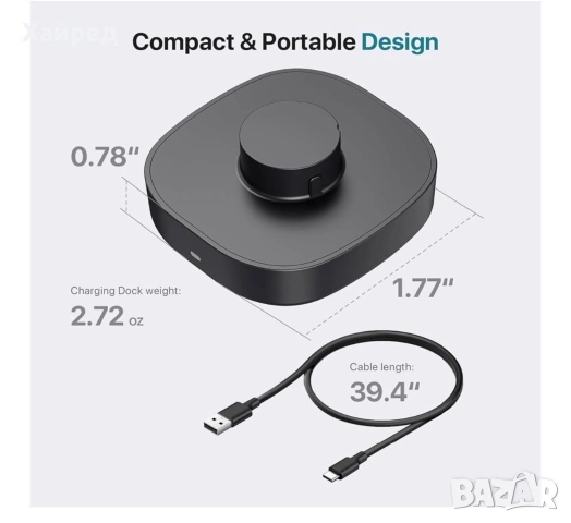 Станция за зареждане на Oura Ring Gen 4 с USB-C размер 9, снимка 5 - Смарт гривни - 55137132