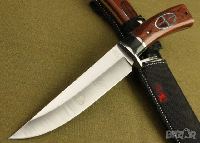 Ловджийски нож с дървена дръжка Columbia USA Saber, снимка 2 - Ножове - 54994460