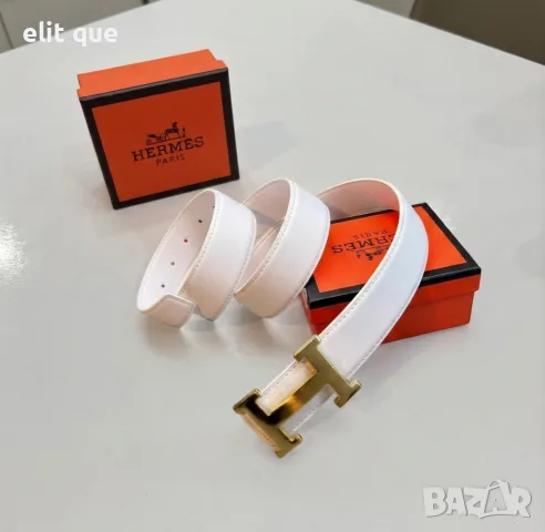 колан от естествена кожа в кутия hermes 