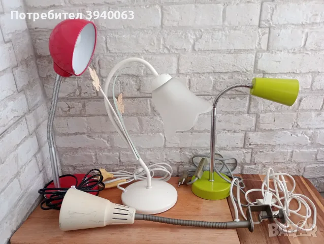 Стари настолни лампи 4 броя, снимка 9 - Настолни лампи - 53864222