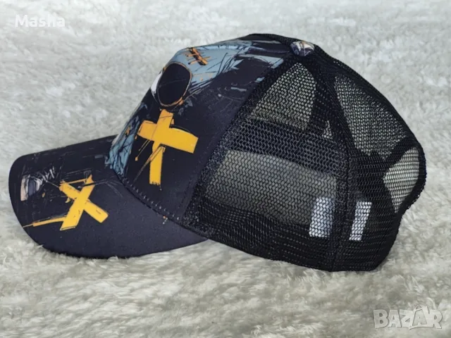 Нова шапка с козирка Trucker Мече Streetwear Черна y2k, снимка 3 - Шапки - 55587929