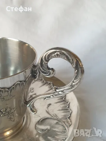 Посребрен комплект Christofle Gallia, снимка 2 - Антикварни и старинни предмети - 55446469
