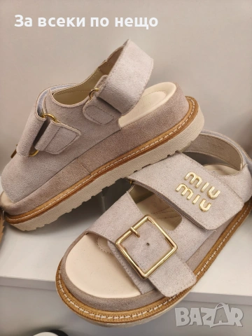 Miu Miu Дамски Бежови Сандали Миу Миу Код A1578