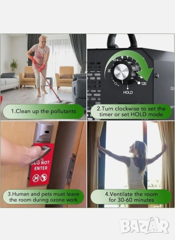 Генератор на озон, FELLAT 10000 mg/h Индустриален пречиствател на въздух с режим въздух/вода , снимка 11 - Овлажнители и пречистватели за въздух - 54136980