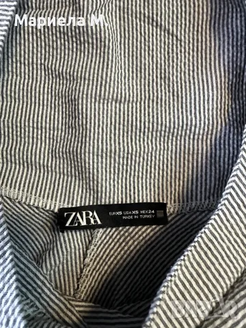 Zara рокля тип риза, XS, снимка 2 - Рокли - 55449052