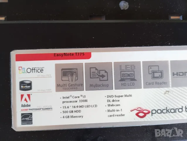 PackardBell Easy Note TJ75 цял за части, снимка 5 - Части за лаптопи - 55659482