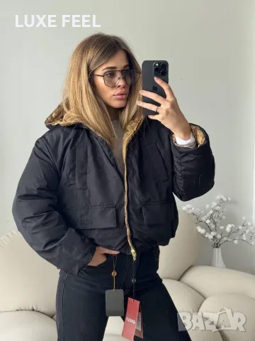 Gucci ⚜️Дамско Двулицево Зимно Яке , снимка 4 - Якета - 55648212