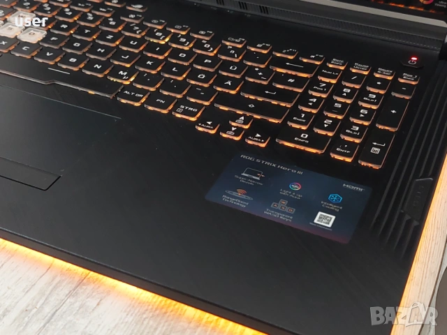 17.3" 16GB RAM GTX 1660 Ti i7 9750H геймърски лаптоп Asus ROG STRIX G731GU, снимка 3 - Лаптопи за игри - 54514136
