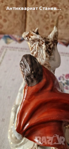 🔥 УНИКАЛНА ГОЛЯМА ПОРЦЕЛАНОВА СТАТУЕТКА – „ДАВИД САСУНСКИ“ 🔥, снимка 18 - Статуетки - 54174677