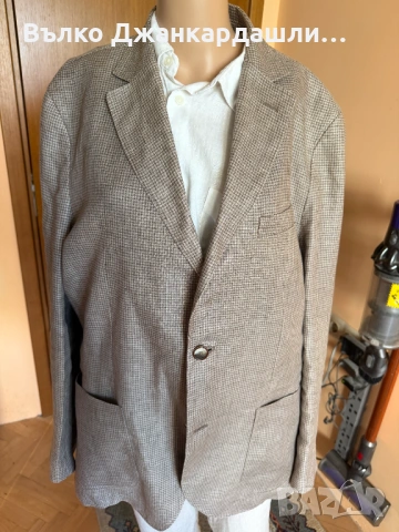 Мъжко ленено  сако Massimo Dutti, размер 54, снимка 8 - Сака - 54824204