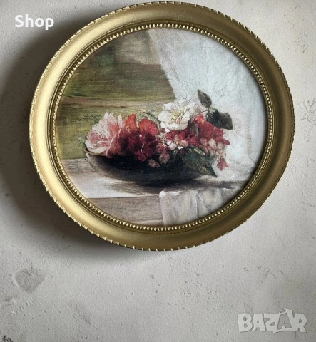 Кръгла картина с цветя 🎨
